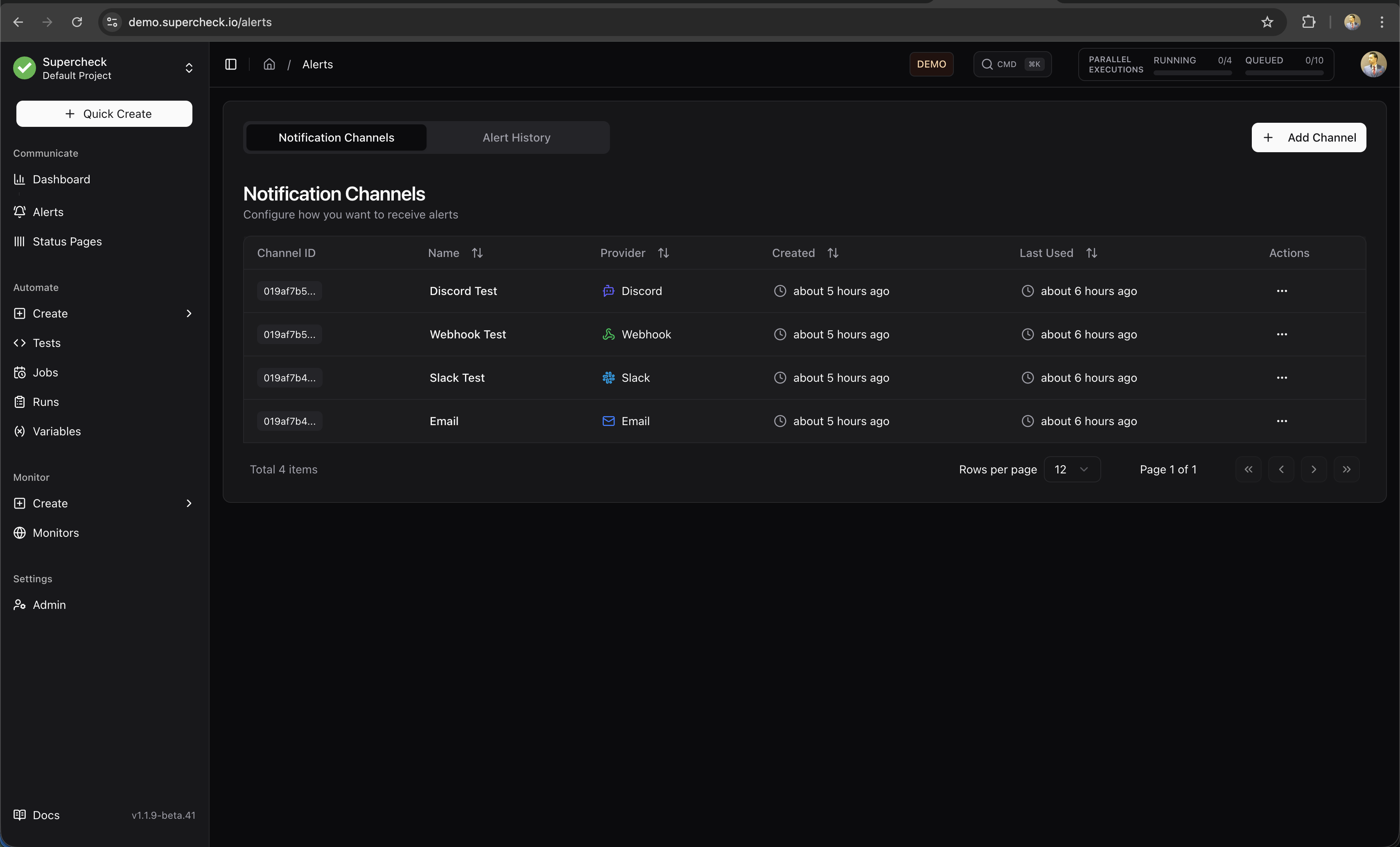Notification Channels