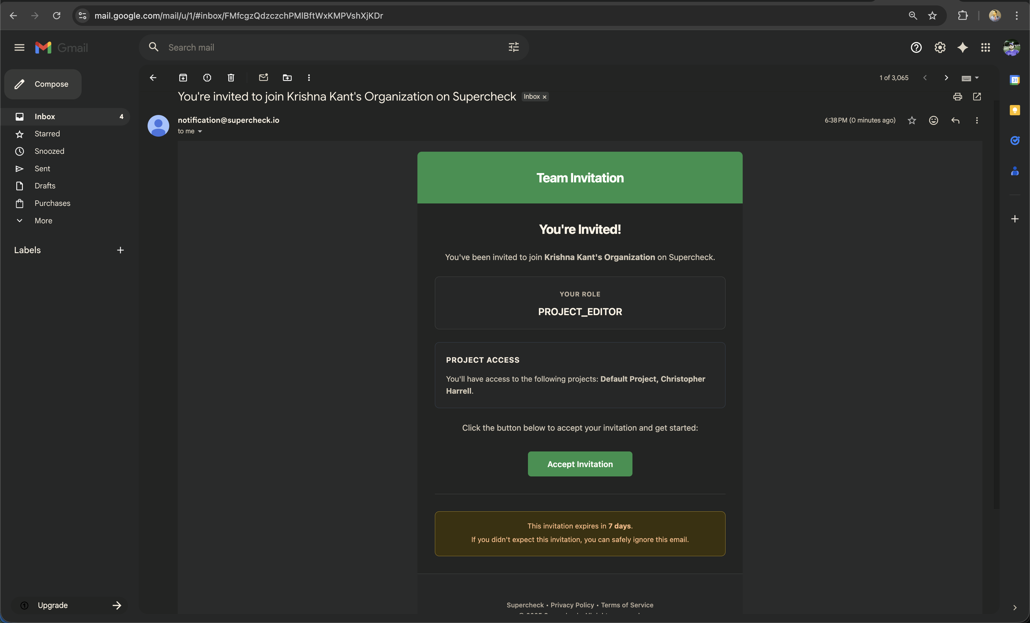 Email Invitation