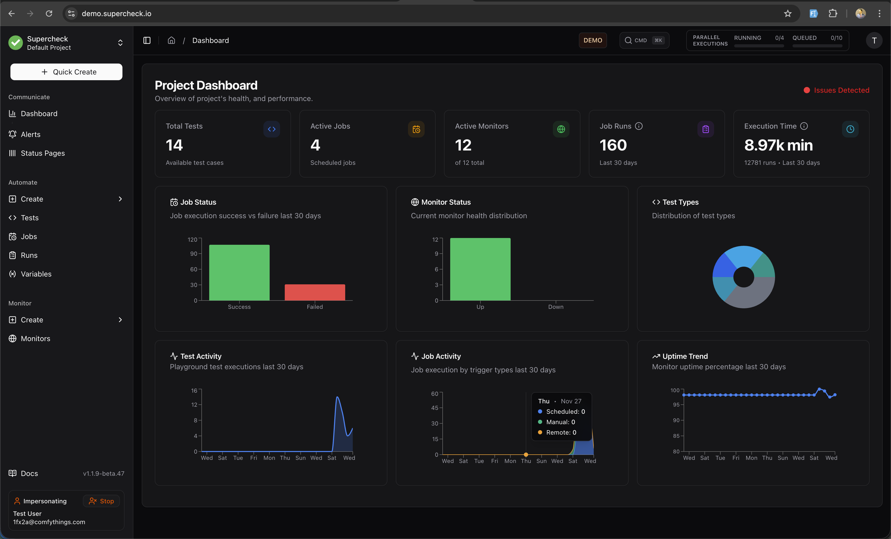 Impersonation Banner